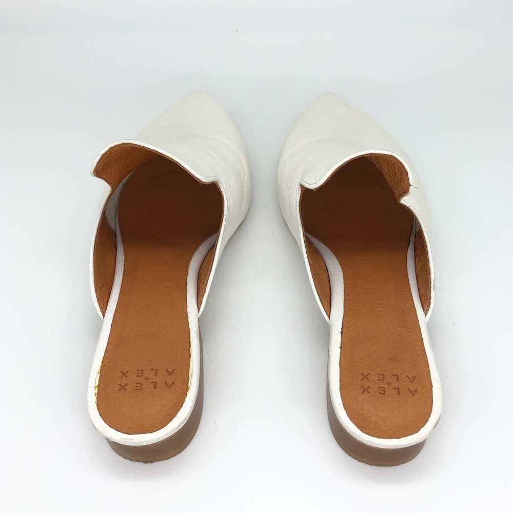Alex + Alex Pointed Mules In White - image 4